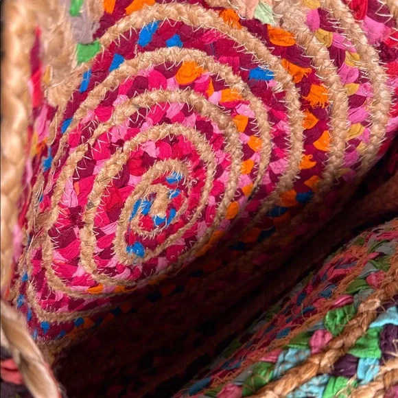 Colorful Spiral Woven Fair Trade Tote Bag - Picture 3 of 6
